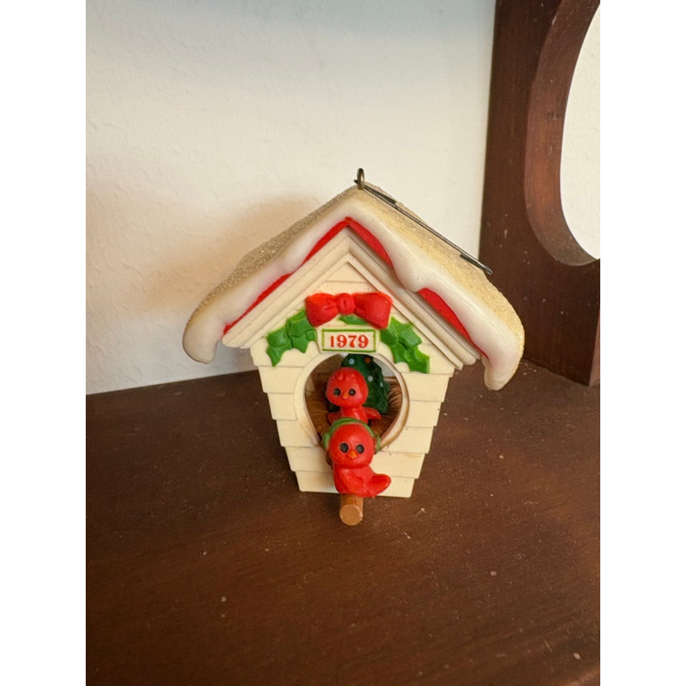 Hallmark 1979 Cards Christmas Ornament Vintage Birdhouse Holiday Decor